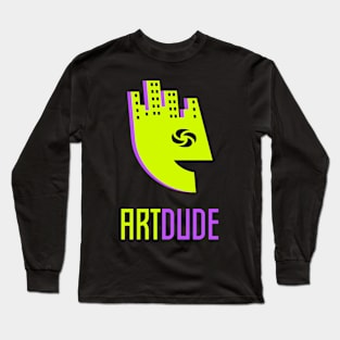 YourArtDude Logo In Yellow And Purple Long Sleeve T-Shirt